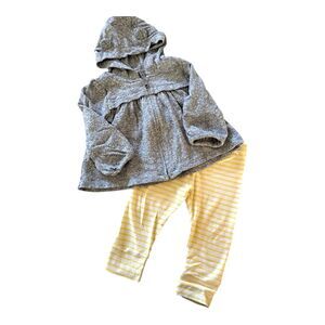 BABY GAP Toddler Girls Clothing, 12-18 Months, Hoodie with Ears, Leggings Outfit